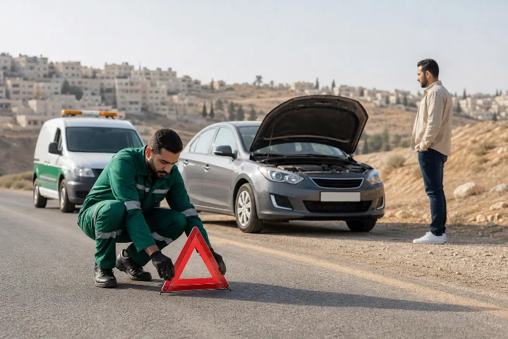 Roadside vehicle recovery service in Amman