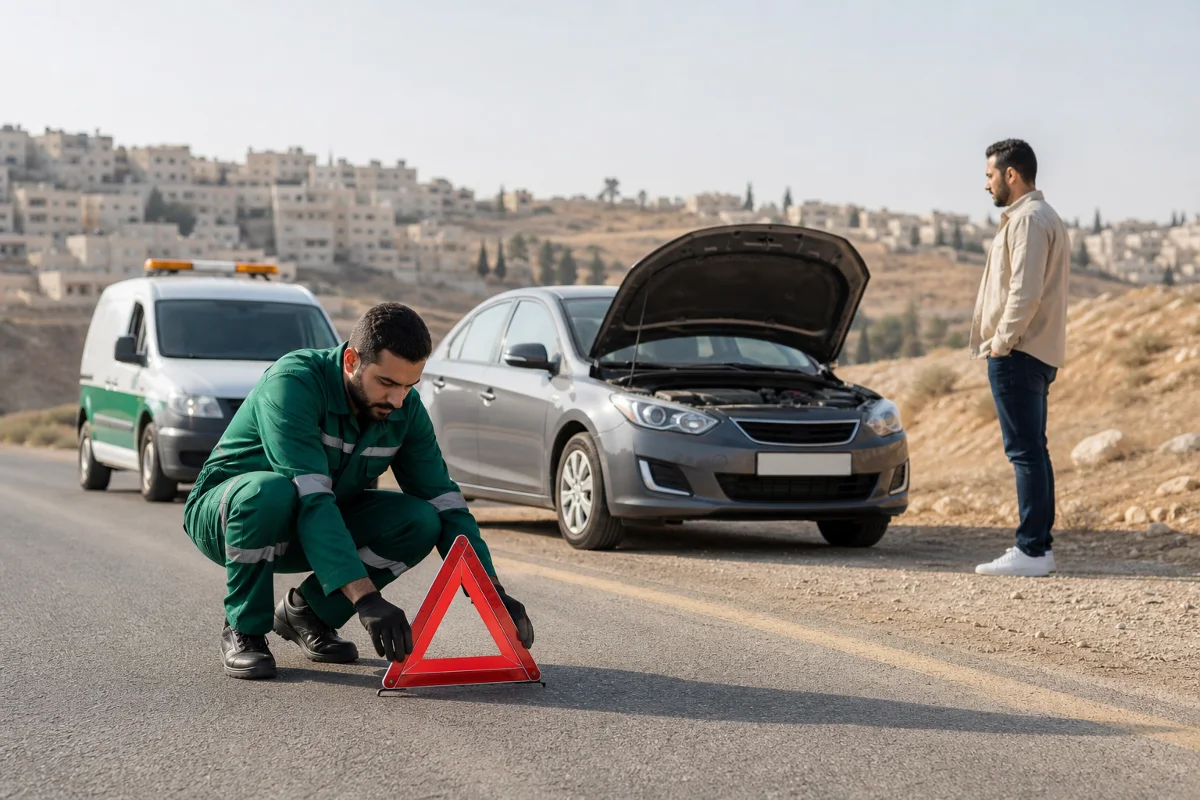 خدمة إنقاذ المركبة على الطريق في عمّان